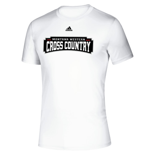  Adidas White Pregame Performance Tee - Cross Country Adidas