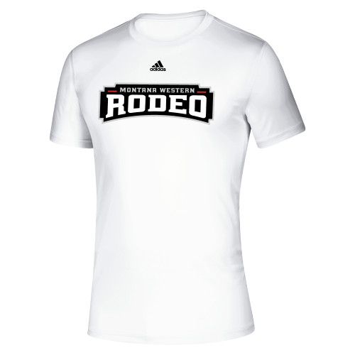  Adidas White Pregame Performance Tee - Rodeo Adidas