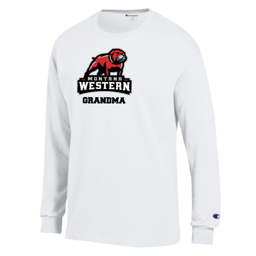  Champion White Long Sleeve T Shirt - Grandma