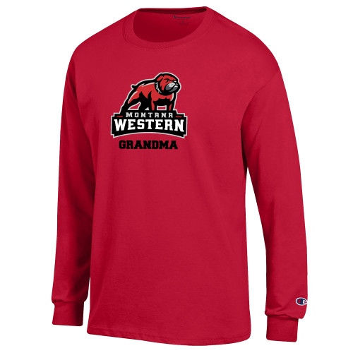  Champion Red Long Sleeve T Shirt - Grandma