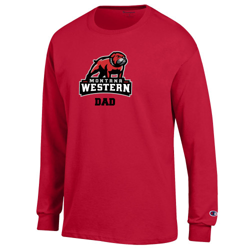  Champion Red Long Sleeve T Shirt - Dad