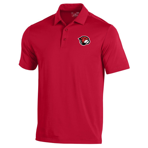  Under Armour Red Performance Polo - Primary Mascot