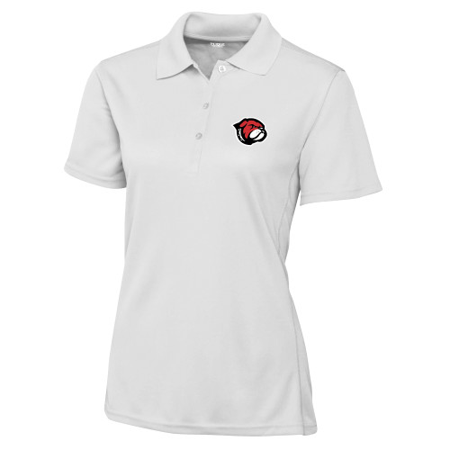  C&B Womens White Clique Ice Pique Polo - Primary Mascot