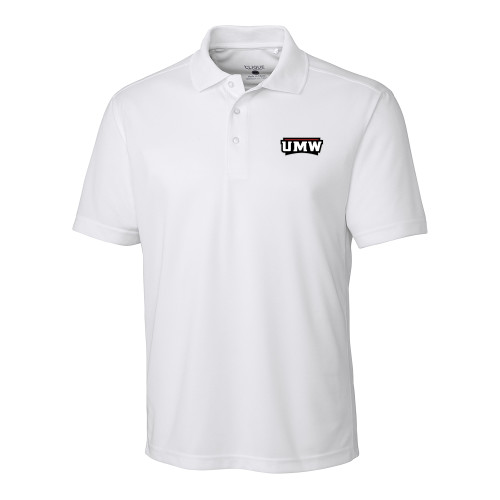  C&B White Clique Ice Pique Polo - UMW Wordmark