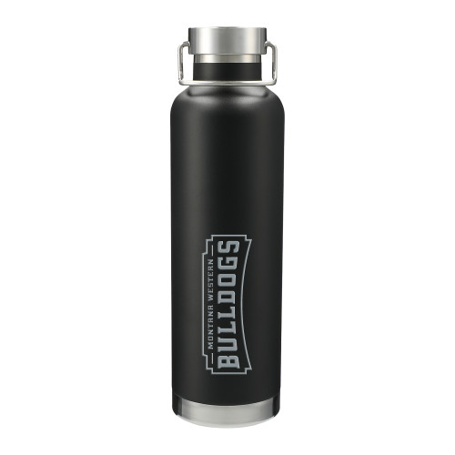  Thor Copper Vacuum Insulated Black Bottle 32oz - Bulldog Wordmark Engraved