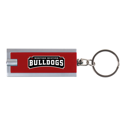  Turbo Red Flashlight Key Holder - Bulldog Wordmark