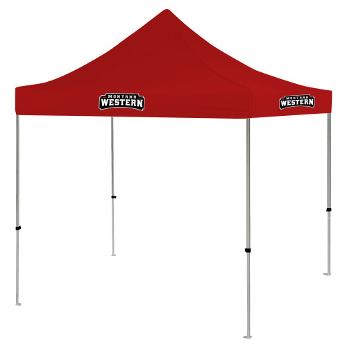  9 ft x 9 ft Red Tent - Primary Wordmark