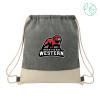 Thumbnail image for  Split Recycled Cotton Natural/Black Drawstring Bag