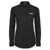 Thumbnail image for  Womens Black Twill Button Down Long Sleeve 