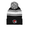 Thumbnail image for  Black/White Two Tone Knit Pom Beanie w/Cuff