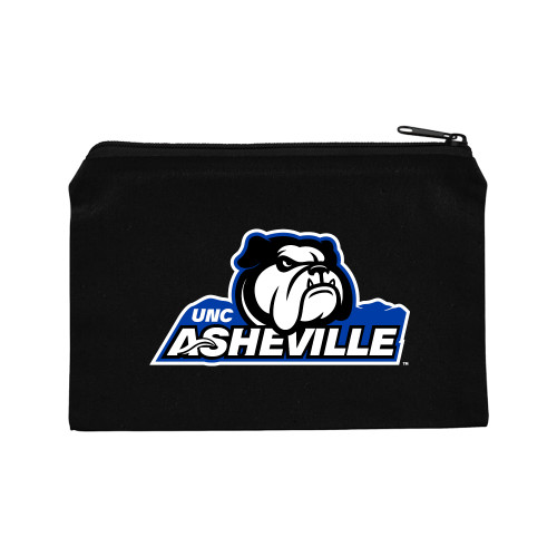  8oz. Black Cotton Travel Pouch - UNC Asheville Primary Mark