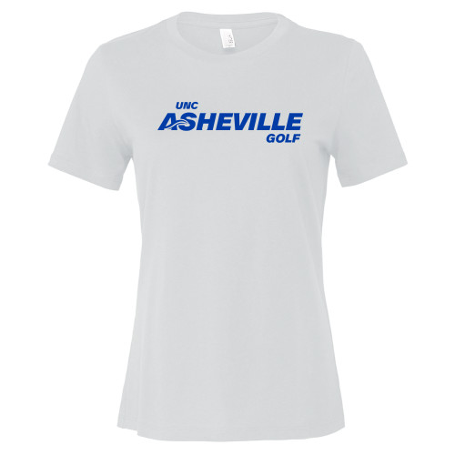  Bella + Canvas Womens White Relaxed Cotton T Shirt - UNC Asheville Golf