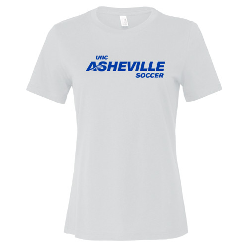  Bella + Canvas Womens White Relaxed Cotton T Shirt - UNC Asheville Soccer
