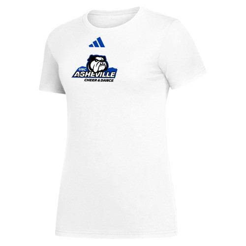  Adidas Womens White Fresh Tee - ADIDAS - UNC Asheville Cheer and Dance  Mascot