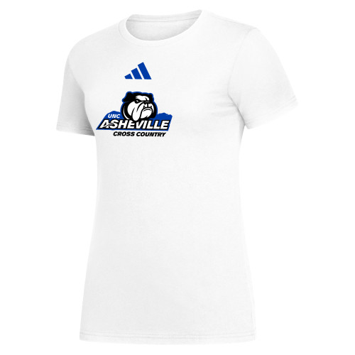  Adidas Womens White Fresh Tee - ADIDAS - UNC Asheville Cross Country Mascot