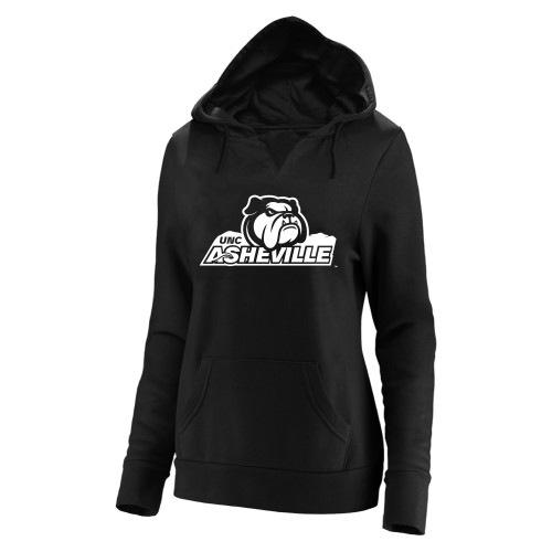 Womens Plus Black Hoodie - UNC Asheville Primary Mark