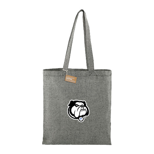  Recycled Cotton Twill Black Tote - Bulldog Mark