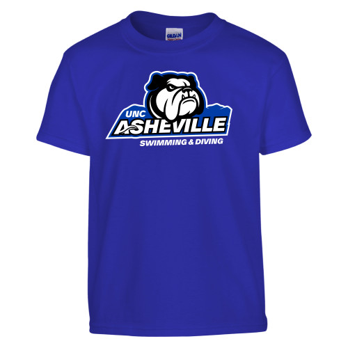  Youth Royal T Shirt - UNC Asheville Swim and Dive Mascot