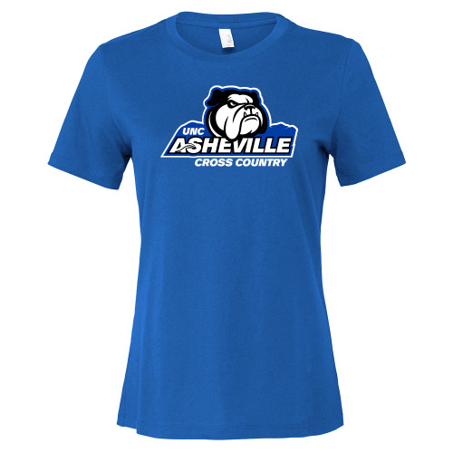  Bella + Canvas Womens Royal Relaxed Cotton T Shirt - UNC Asheville Cross Country Mascot