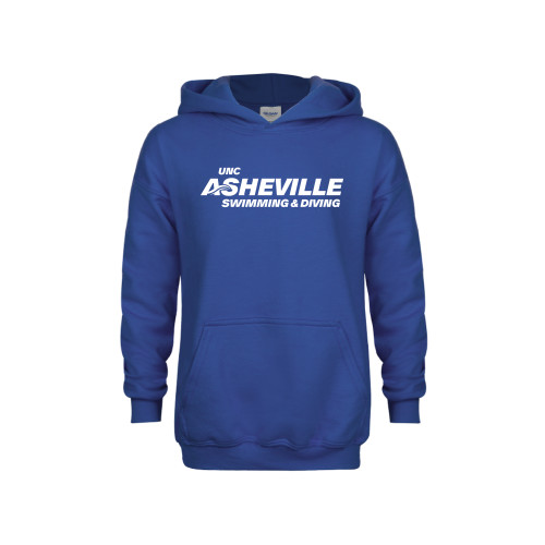  Youth Royal Fleece Hoodie - UNC Asheville Swim and Dive