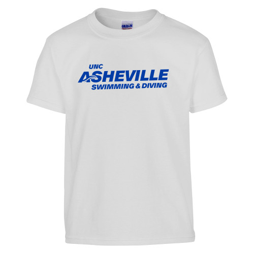  Youth White T Shirt - UNC Asheville Swim and Dive