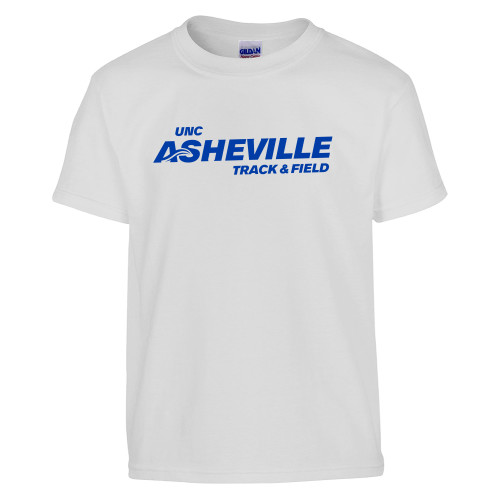  Youth White T Shirt - UNC Asheville Track and Field