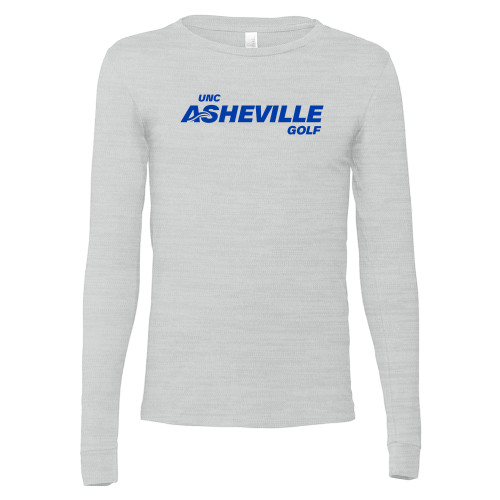  Bella + Canvas Ash Grey Jersey Cotton Long Sleeve T Shirt - UNC Asheville Golf