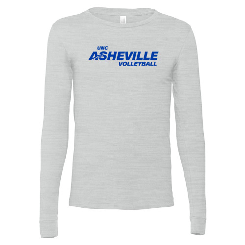  Bella + Canvas Ash Grey Jersey Cotton Long Sleeve T Shirt - UNC Asheville Volleyball