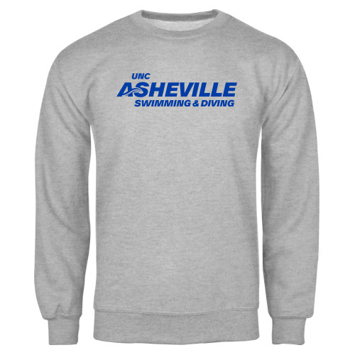  Grey Fleece Crew - UNC Asheville Swim and Dive