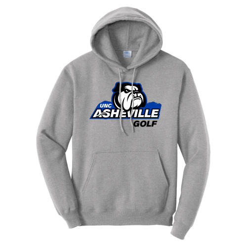  Tall Athletic Heather Fleece Hoodie - UNC Asheville Golf Mascot