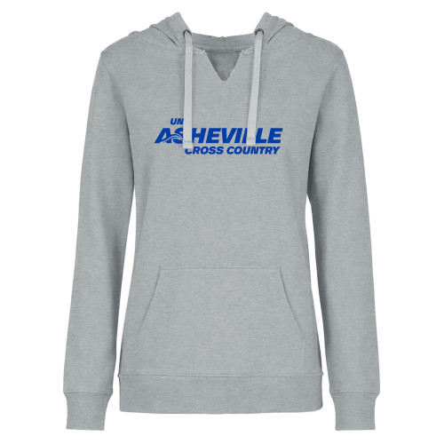  Womens Plus Heather Grey Hoodie - UNC Asheville Cross Country