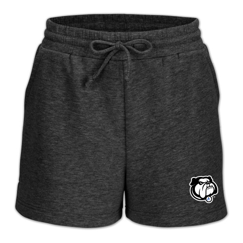  Boxercraft Womens Charcoal Heather Fleece Short - Bulldog Mark