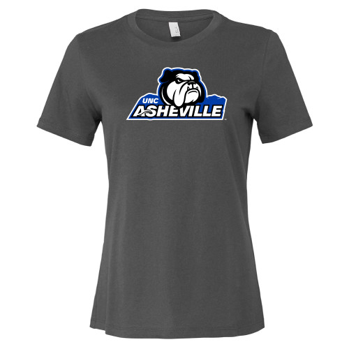  Bella + Canvas Womens Asphalt Relaxed Cotton T Shirt - UNC Asheville Primary Mark