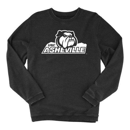  Boxercraft Womens Black Corded Crew - UNC Asheville Primary Mark