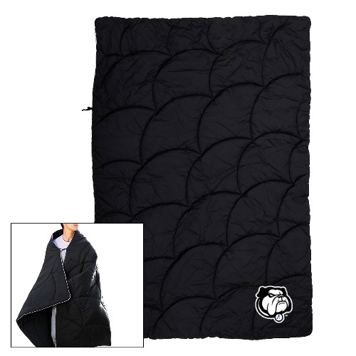  Black Wearable Camping Blanket - Bulldog Mark