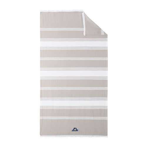  100% Cotton Sahara/White Beach Throw - UNC Asheville Primary Mark