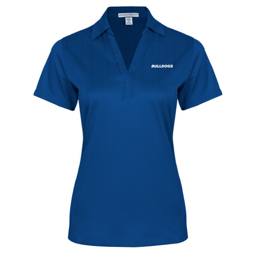  Womens Royal Performance Fine Jacquard Polo - Bulldogs wordmark