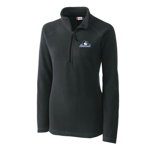  C&B Womens Charcoal Clique Summit Performance Fleece Half Zip - UNC Asheville Primary Mark