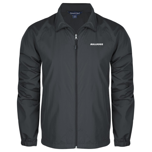 Charcoal Full Zip Wind Jacket - Bulldogs wordmark