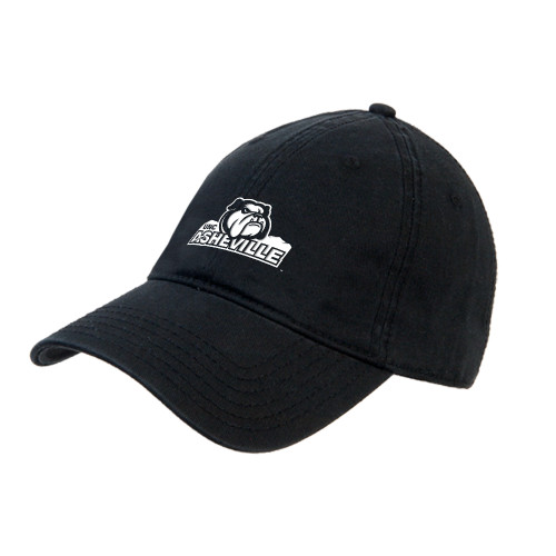  Black Unstructured Adjustable Low Profile Hat - UNC Asheville Primary Mark