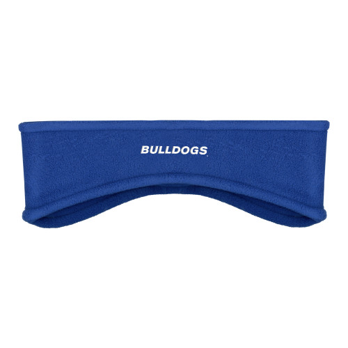  Royal Stretch Fleece Headband - Bulldogs wordmark