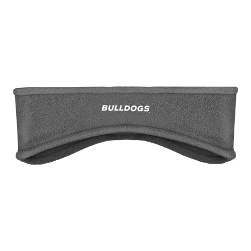  Charcoal Stretch Fleece Headband - Bulldogs wordmark