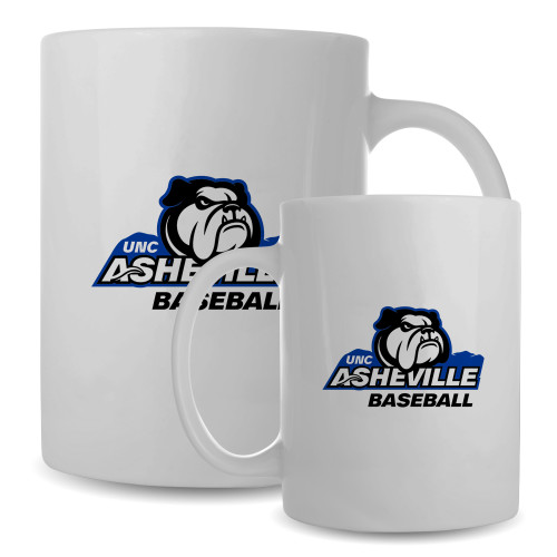  Full Color White Mug 15oz - UNC Asheville Baseball Mascot