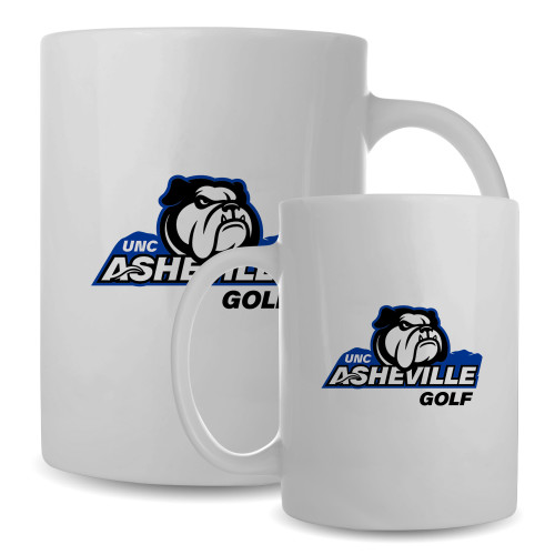  Full Color White Mug 15oz - UNC Asheville Golf Mascot