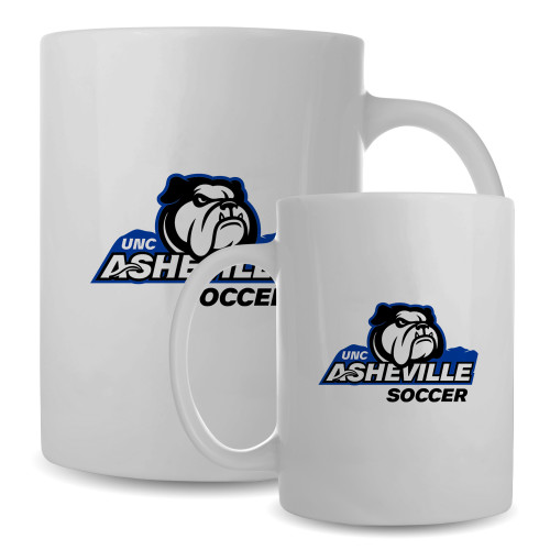  Full Color White Mug 15oz - UNC Asheville Soccer Mascot