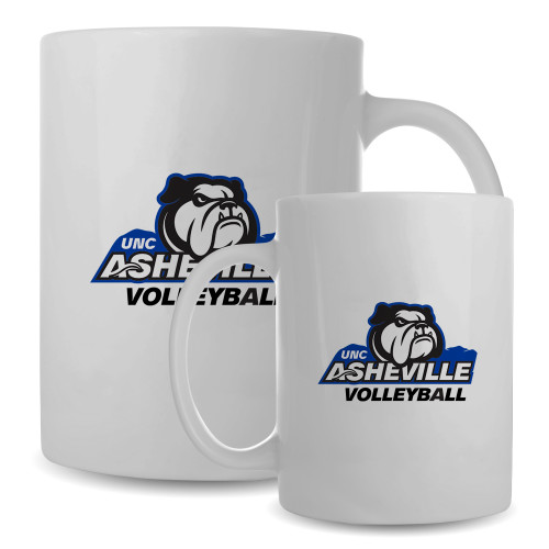  Full Color White Mug 15oz - UNC Asheville Volleyball Mascot