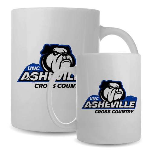  Full Color White Mug 15oz - UNC Asheville Cross Country Mascot