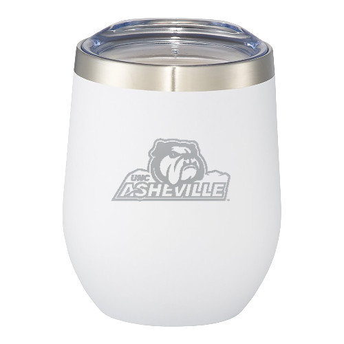  Corzo Vacuum Insulated White Cup 12oz - UNC Asheville Primary Mark Engraved
