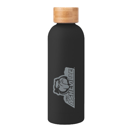  Blair Black Stainless Steel Bottle w/ Bamboo Lid 17 oz - UNC Asheville Primary Mark Engraved