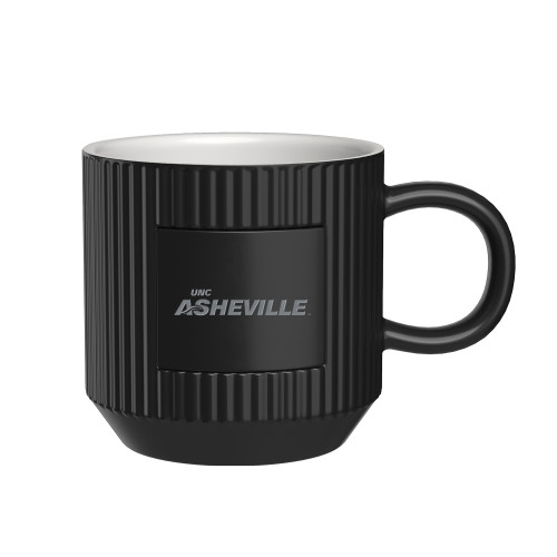  First Light Black Ceramic Mug - UNC Asheville wordmark Engraved